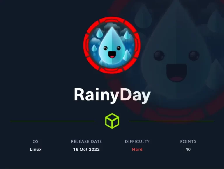 【hackthebox】RainyDay writeup